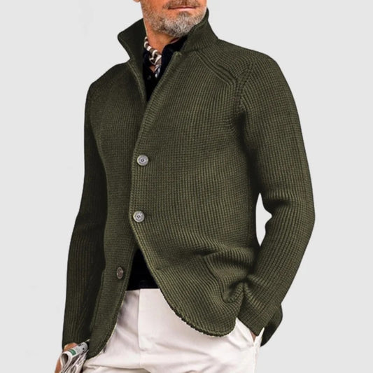 Victor | Classic Knit Button-Up Cardigan for Men