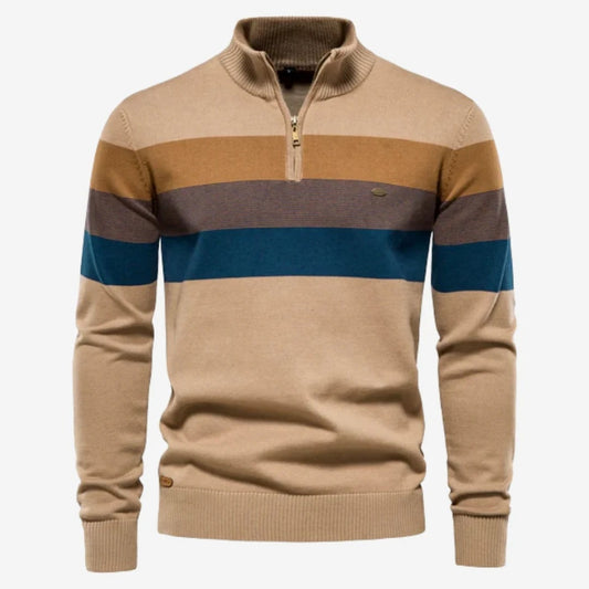 Logan | Retro Striped Knit Sweater for Men