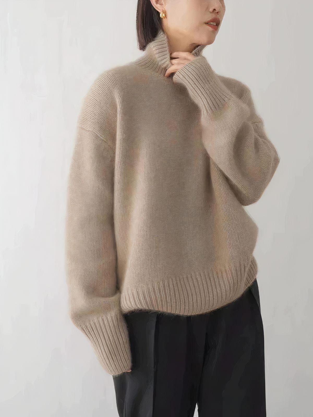 Elara | Cozy Oversized Turtleneck Sweater for Women