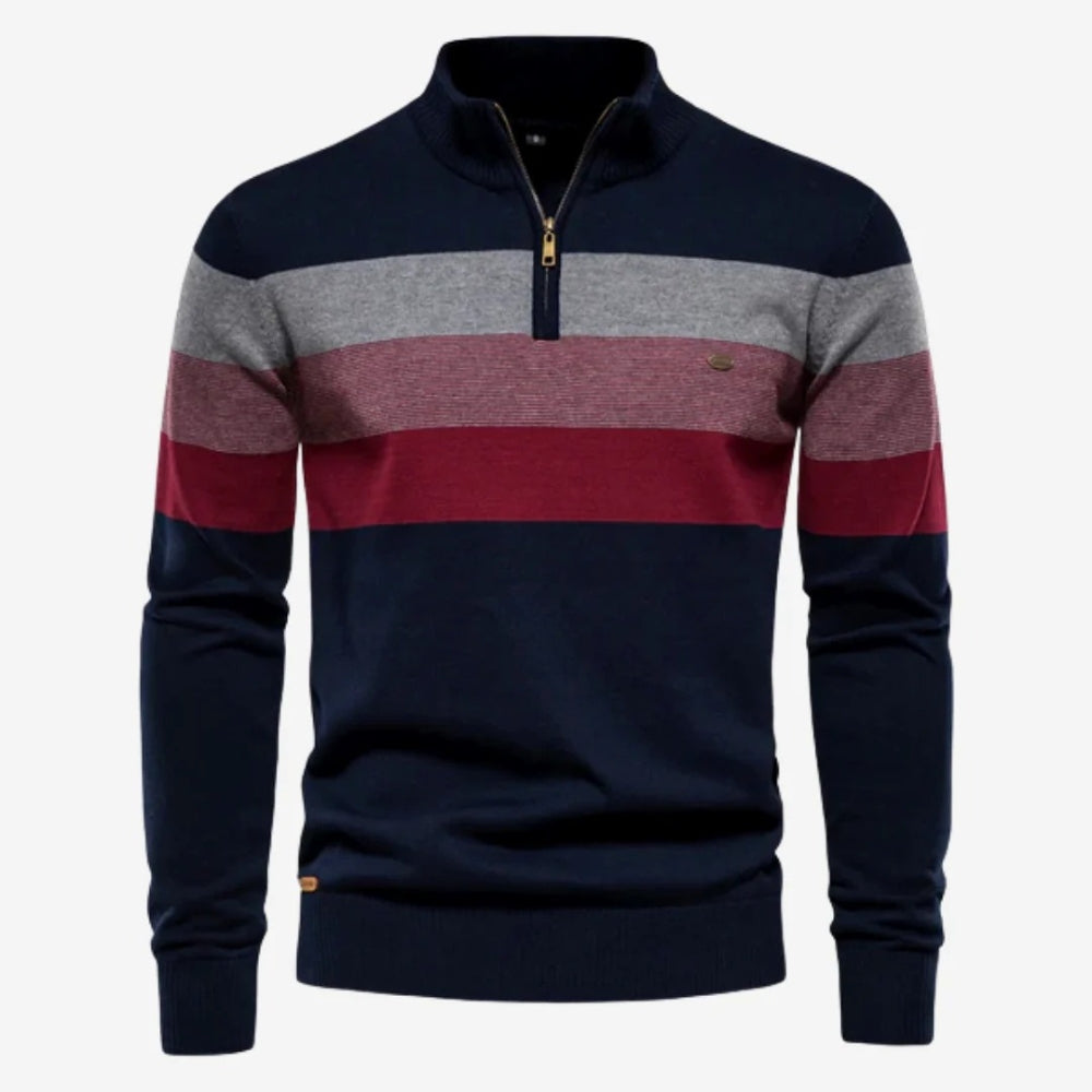 Logan | Retro Striped Knit Sweater for Men