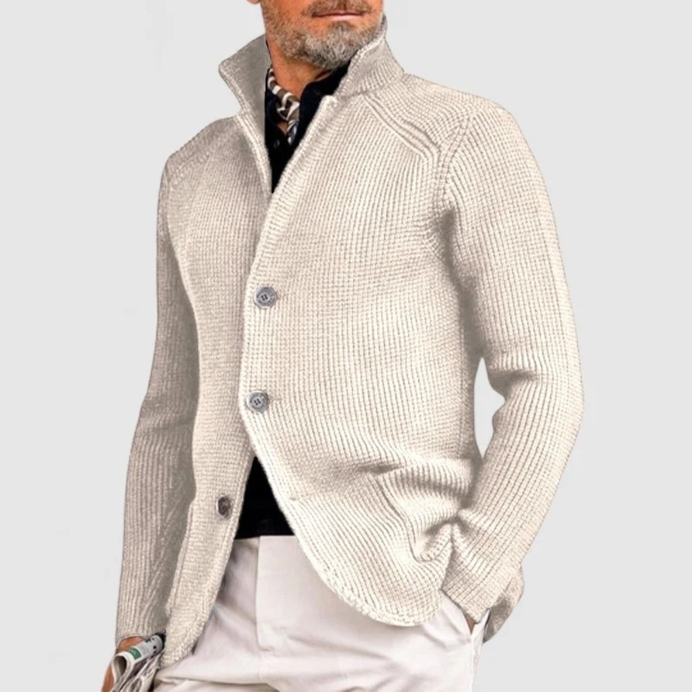 Victor | Classic Knit Button-Up Cardigan for Men