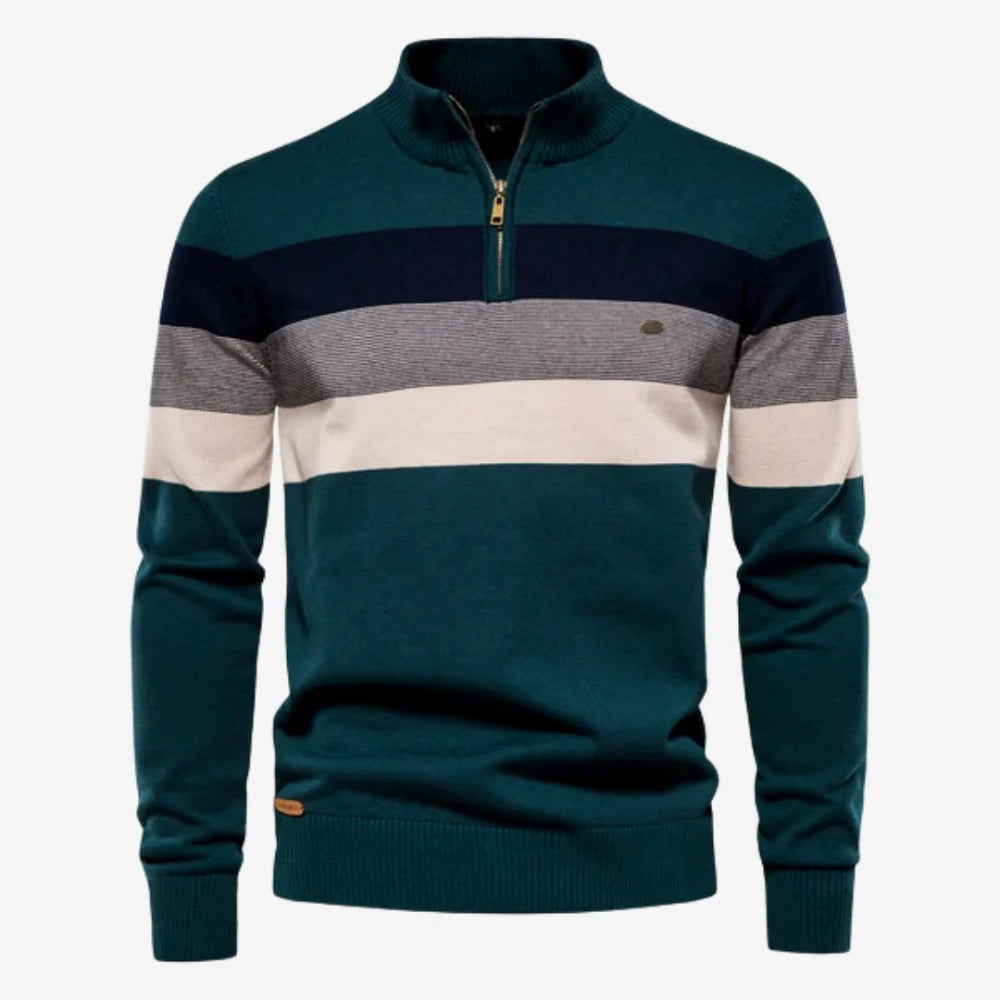 Logan | Retro Striped Knit Sweater for Men