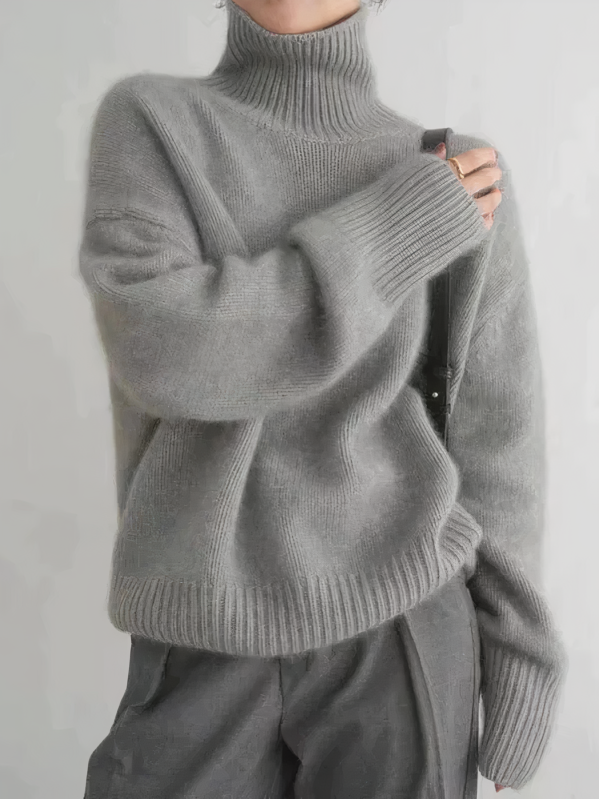 Elara | Cozy Oversized Turtleneck Sweater for Women