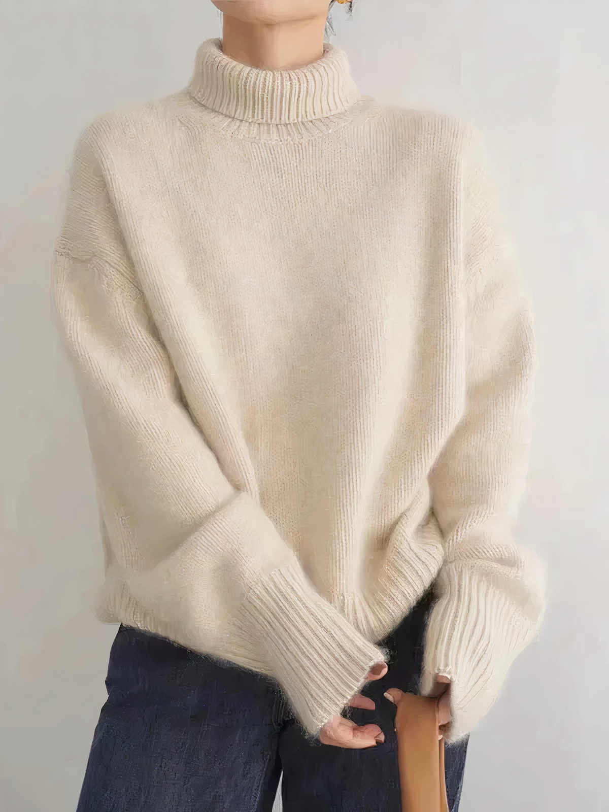 Elara | Cozy Oversized Turtleneck Sweater for Women