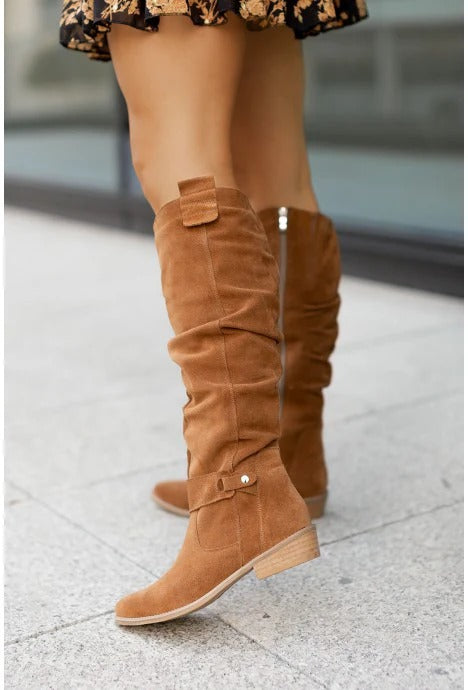 Isabella | Elegant Suede Knee-High Boots for Women