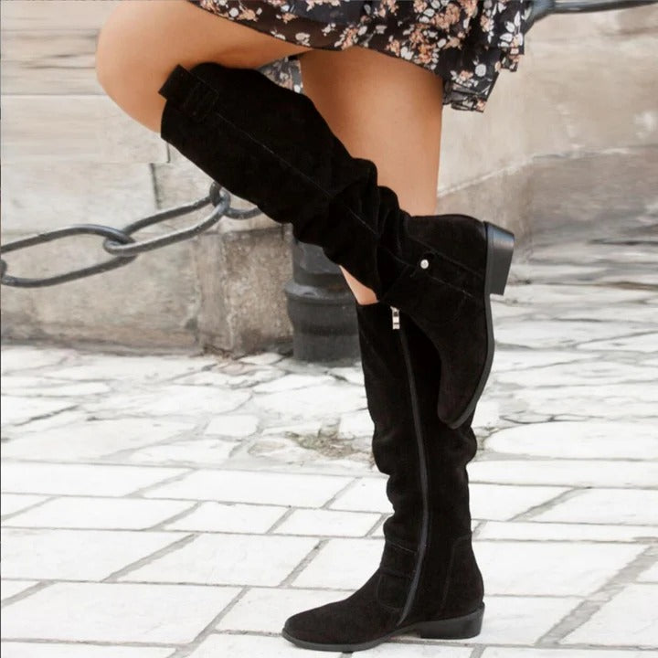 Isabella | Elegant Suede Knee-High Boots for Women